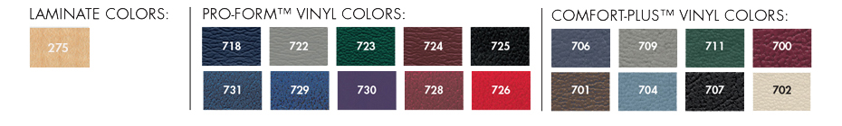 standard vinly colors