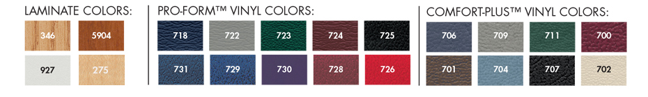 laminate and vinyl swatch colors