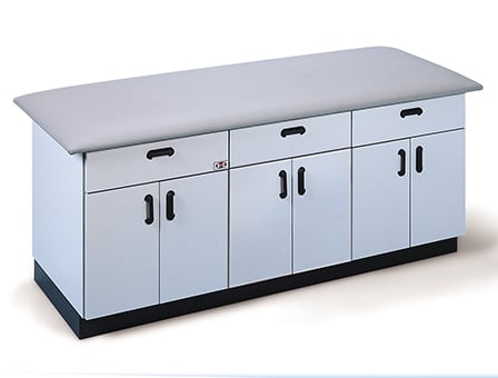 30″x70″ All-Purpose Storage Treatment Table with 3 Drawers and Cabinets