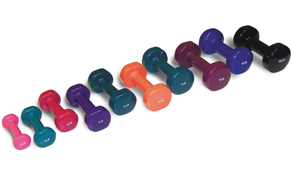 Vinyl online dumbbell set