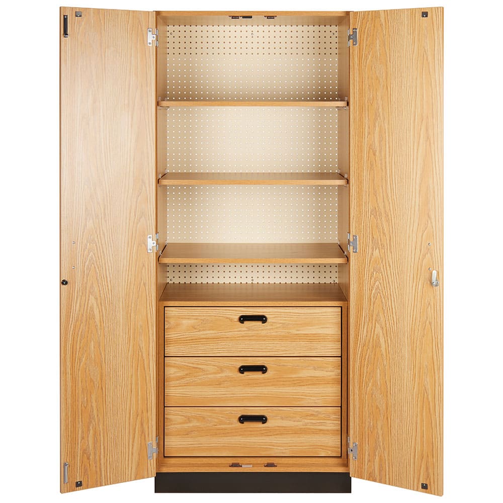 Double Door Laminate Storage Cabinet with Lock