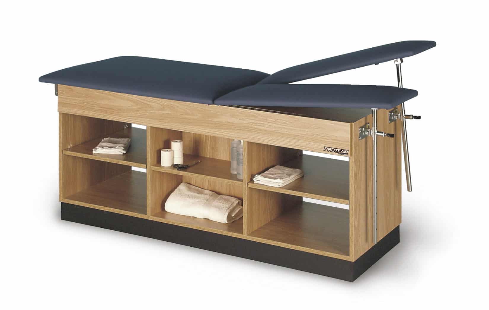 PROTEAM™ – 30″x78″ Split Leg Treatment Table with Open Cabinet Storage